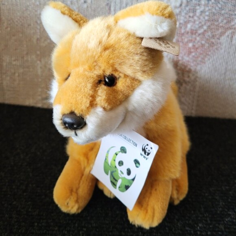 WWF Red Fox 7" Soft Plush Stuffed Animal Realistic Wildlife Bon Ton Toys 1986